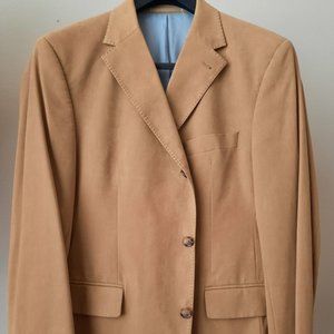 Carl Gross Tan Amaretta (suede like texture) 3-Button Sport Coat (40S)